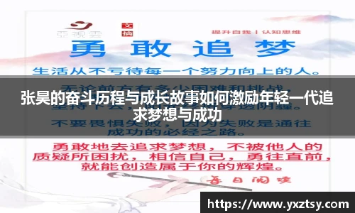 张昊的奋斗历程与成长故事如何激励年轻一代追求梦想与成功